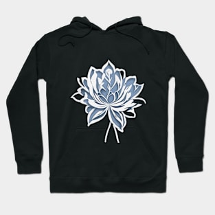 Flower Blue Shadow Silhouette Anime Style Collection No. 322 Hoodie